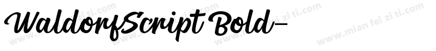 WaldorfScript Bold字体转换